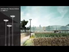 रंग बदलने वाली सौर उद्यान रोशनी आरजीबी एलईडी सौर ऊर्जा संचालित उद्यान रोशनी 800w यार्ड आँगन के लिए